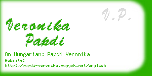 veronika papdi business card